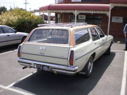 HJ Holden in Contessa Gold Met over Chamois — Kingswood Deluxe Station Wagon