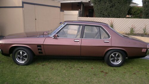 HJ Holden in Cyclamen Met — Monaro GTS Sedan