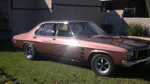 HJ Holden in Cyclamen Met — Monaro GTS Sedan