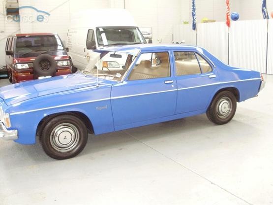 HJ Holden in Casino Blue — Kingswood Sedan
