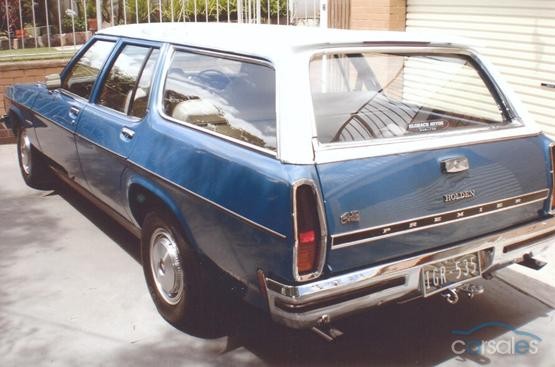 HJ Holden in Antelope Met over Deauville Blue Met — Premier Station Wagon