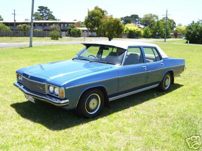 HJ Holden in Cotillion White over Deauville Blue Met — Statesman DeVille Sedan