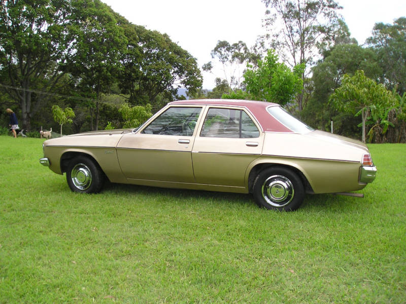 HJ Holden in Persian Sand Met over Antelope Met — Kingswood Vacationer Sedan