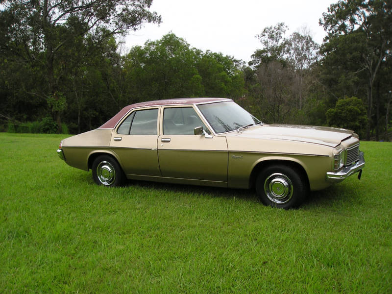 HJ Holden in Persian Sand Met over Antelope Met — Kingswood Vacationer Sedan