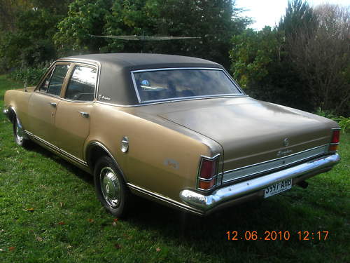 HK Holden in Inca Gold Met — Brougham Sedan