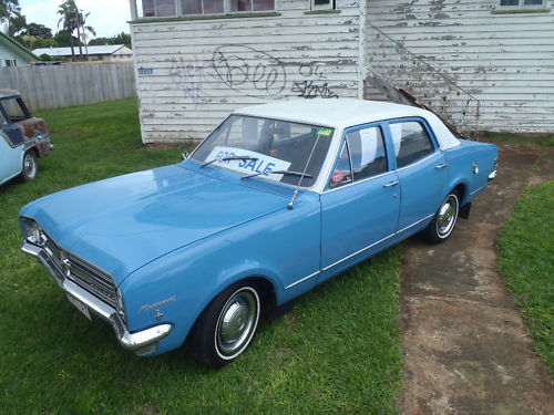 HK Holden in Ermine White over Mako Blue — Kingswood  Sedan