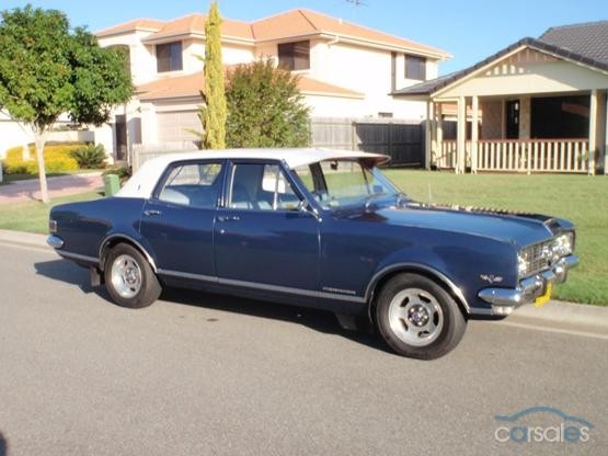 HK Holden in Grecian White over Paragon Blue Met — Premier Sedan