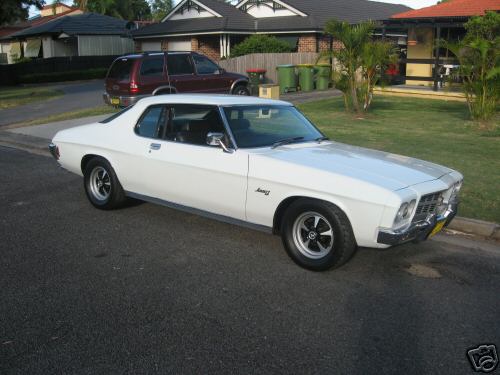 HQ Holden in Glacier White — LS Monaro Coupe