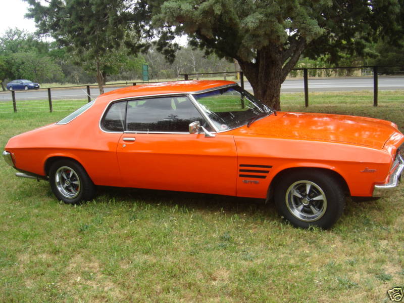 HQ Holden in Tangerine — Monaro GTS Coupe