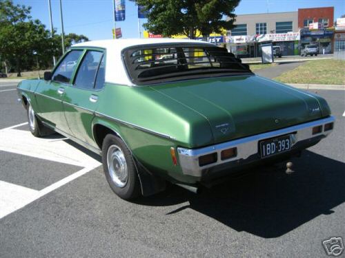 HQ Holden in Glacier White over Monterey Green Met — Kingswood Sedan