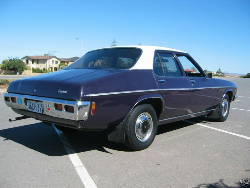 HQ Holden in Glacier White over Royal Purple — Kingswood Sedan