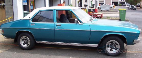 HQ Holden in Glacier White over Aquamarine Met — Kingswood Sedan