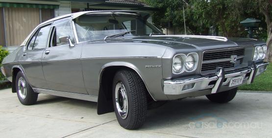 HQ Holden in Glacier White over Phantom Grey Mk1 Met — Premier Sedan