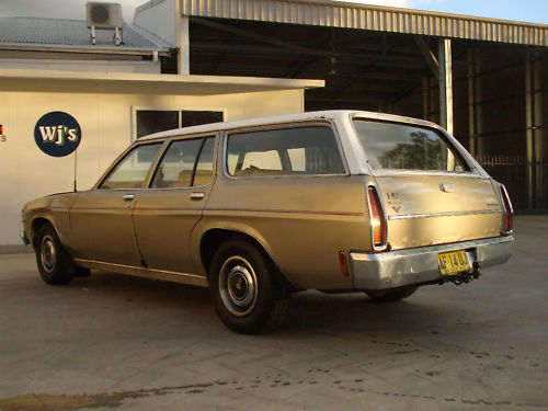HQ Holden in Palais White over Antelope Met — Premier Station Sedan