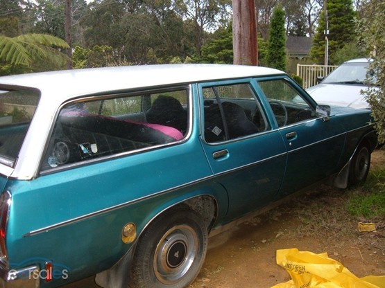 HQ Holden in Glacier White over Aquamarine Met — Premier Station Sedan
