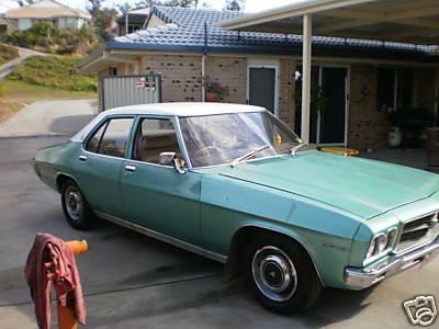 HQ Holden in Glacier White over Taormina Aqua Met — Premier Sedan