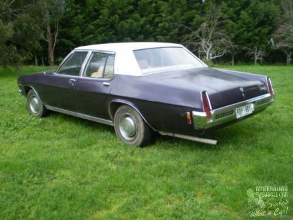 HQ Holden in Glacier White over Amethyst Met — Statesman Custom Sedan