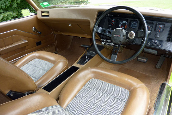 HQ Holden with Chestnut Ranier Cloth insert trim — Monaro GTS Coupe