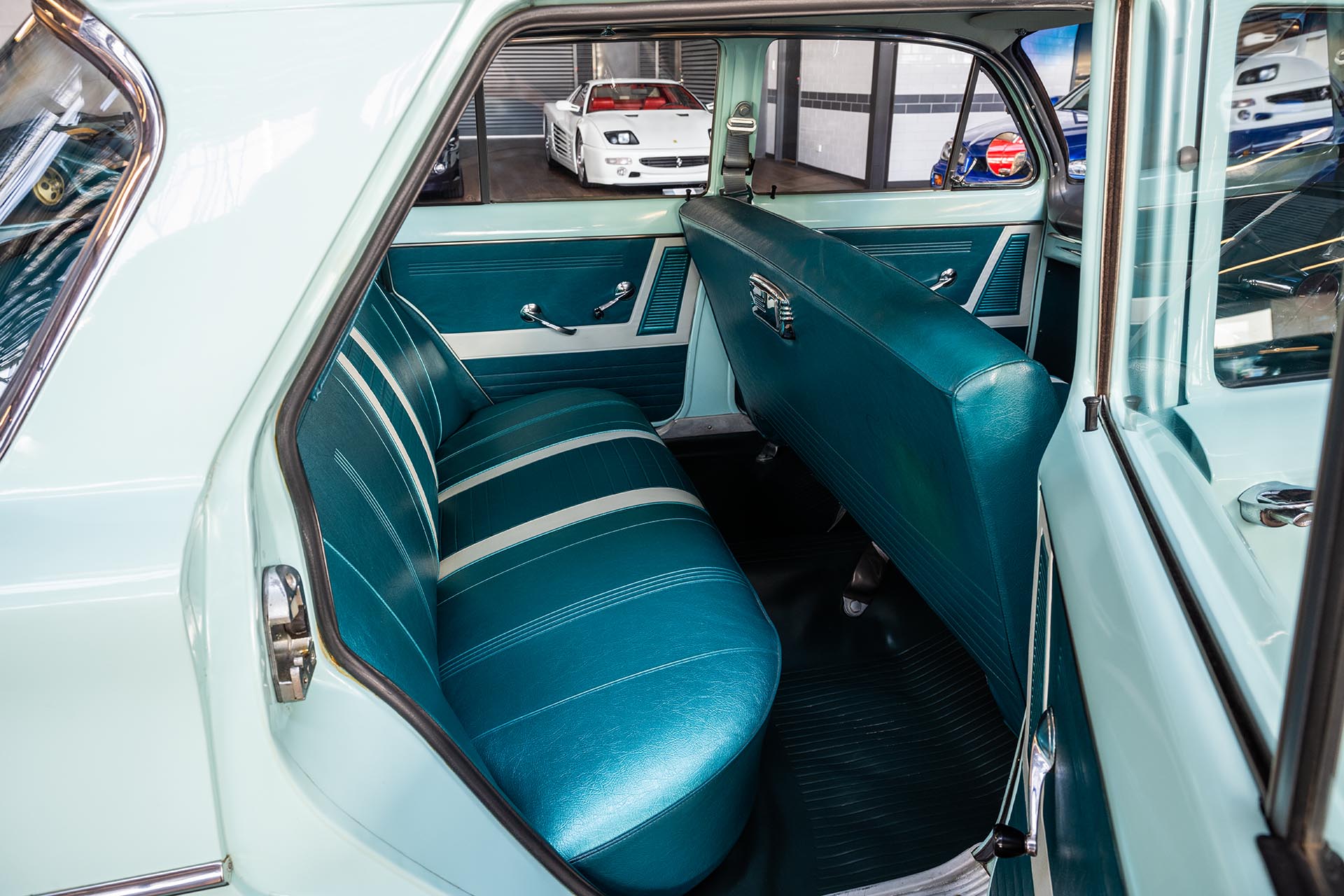 EJ Holden with Monaco & Geisha Turquoise with Feathertop Grey trim — Special Sedan