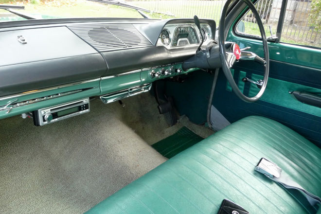 EH Holden with Porcelain & Triton Green trim — Special Sedan