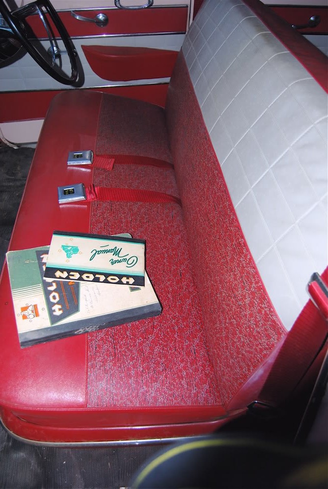 FB Holden with Mephisto & Chianti Red with Stardust Grey Bolsters trim — Special Sedan