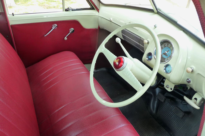 FJ Holden with Matador Red trim — Coupe-Utility