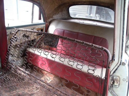 FJ Holden with Fall Red & Canyon Beige Elascofab Vinyl trim — Special Sedan