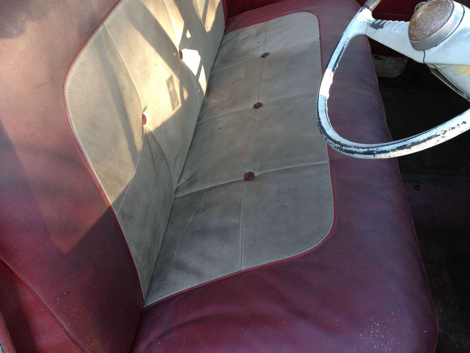 FJ Holden with Fall Red & Canyon Beige Elascofab Vinyl trim — Special Sedan